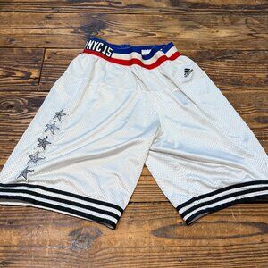 2015 NBA All-Star Game East White Adidas Shorts Mens Size Large / Long NYC RARE